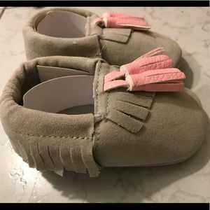 Suede Fringe Moccasins